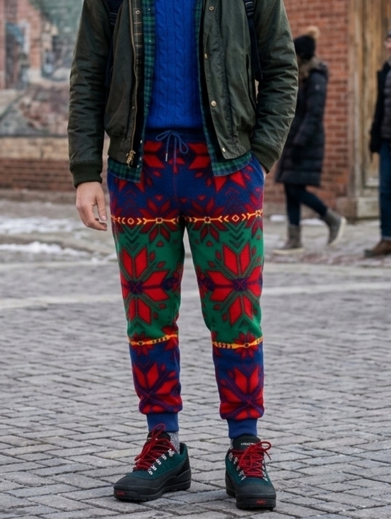 Polo Ralph Lauren Other - NWOT Polo Ralph Lauren L Indie Sleeze Grunge Apres Ski  Fair Isle Fleece Joggers